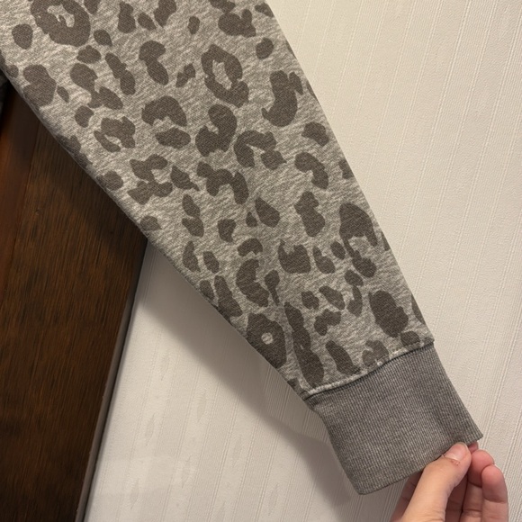 Old Navy Grey Leopard Print Sweatshirt - Picture 5 of 13